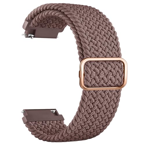 Tobfit Watch Strap Compatible with Samsung Galaxy Watch 4/4 Classic/Active 2/Watch 5/Watch 5 Pro, Nylon Single Loop Woven Smart for 20mm Smart Watch, Removable Belt for Men and Women (Smokey Mauve) - Image 1