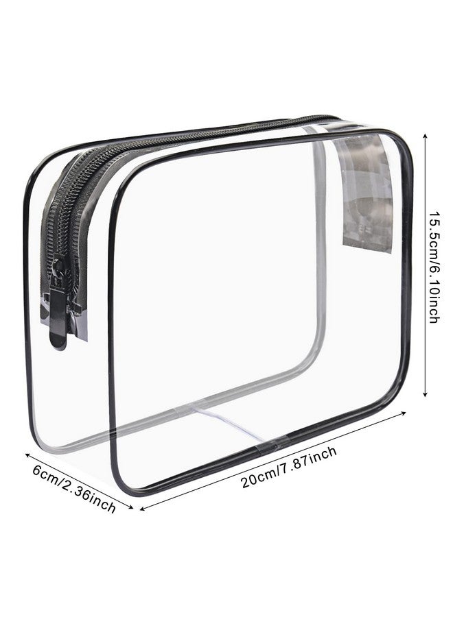 Lermende Polyester 2pcs Clear Toiletry Bag for Travelling, TSA Approved Travel Toiletry Bag, Carry On Airport Airline Compliant Bag Quart Sized 3-1-1 Kit Luggage Pouch - Image 2