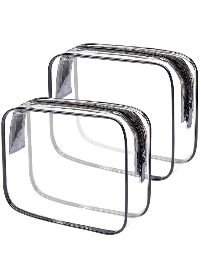 Lermende Polyester 2pcs Clear Toiletry Bag for Travelling, TSA Approved Travel Toiletry Bag, Carry On Airport Airline Compliant Bag Quart Sized 3-1-1 Kit Luggage Pouch - Image 1