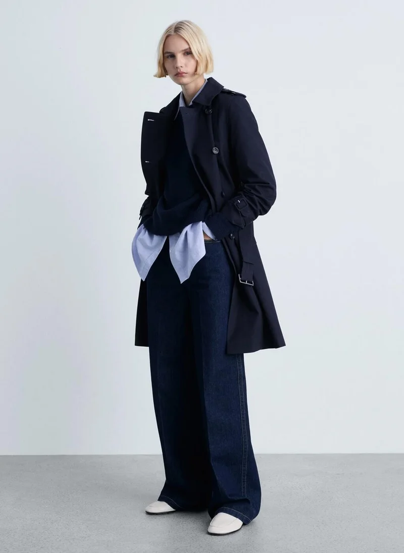 MANGO Classic Trench Coat With Belt