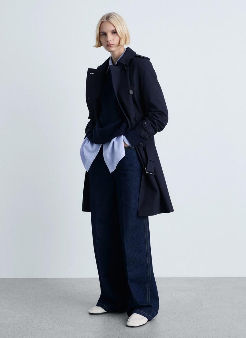 MANGO Classic Trench Coat With Belt  - Image 4