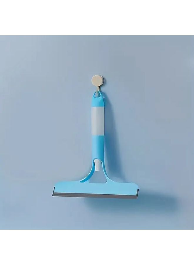 فرشاة تنظيف زجاج متعددة الاستخدامات زرقاء مع زجاجة رش وكاشطة - Image 1