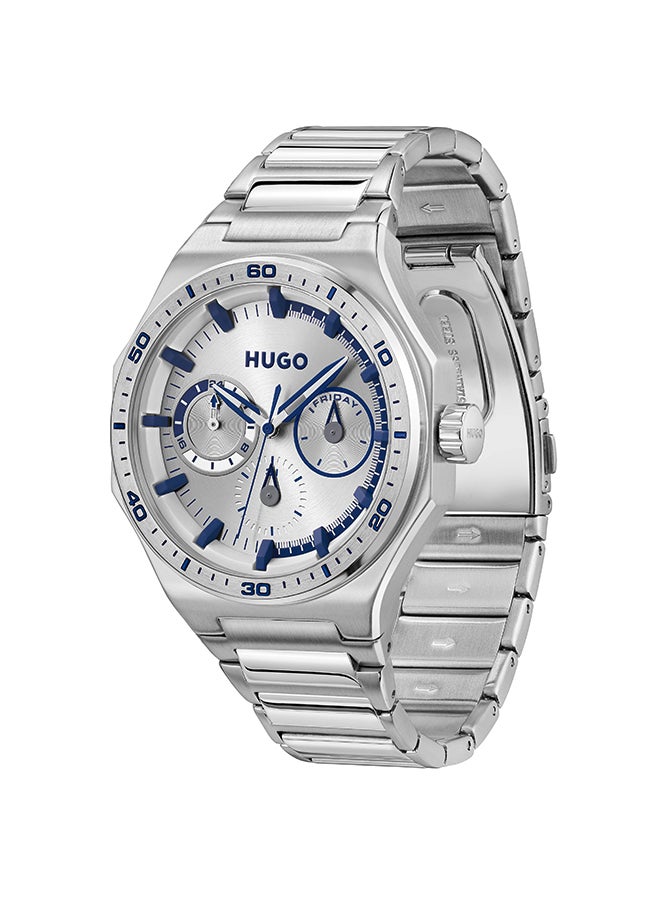 HUGO BOSS HUGO BOSS WATCH ROUND ANALOG MEN'S SILVER WHITE CASE WATCH - 1530399 - Image 2