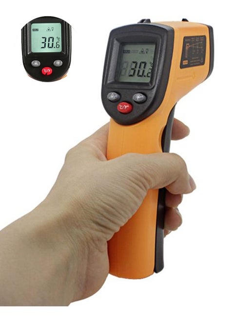 Infrared Digital Thermometer Yellow/Black 18.5x13x3.47centimeter