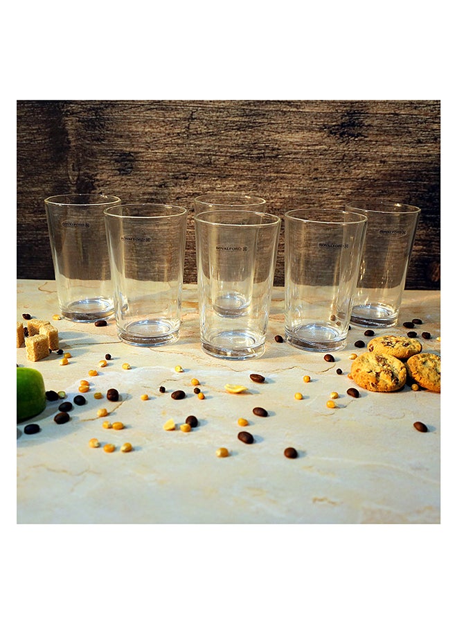 Royalford 6-Piece Tumbler Glass Set Clear - Image 1