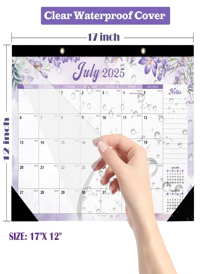 ZTX Desk Calendar 2025-2026 with Julian Date,Desk Calendar Wall Calendar from July 2025 to December 2026,18 Months Calendar Large17"×12" Floral Design for Office School Home & Classroom Planning - Image 3