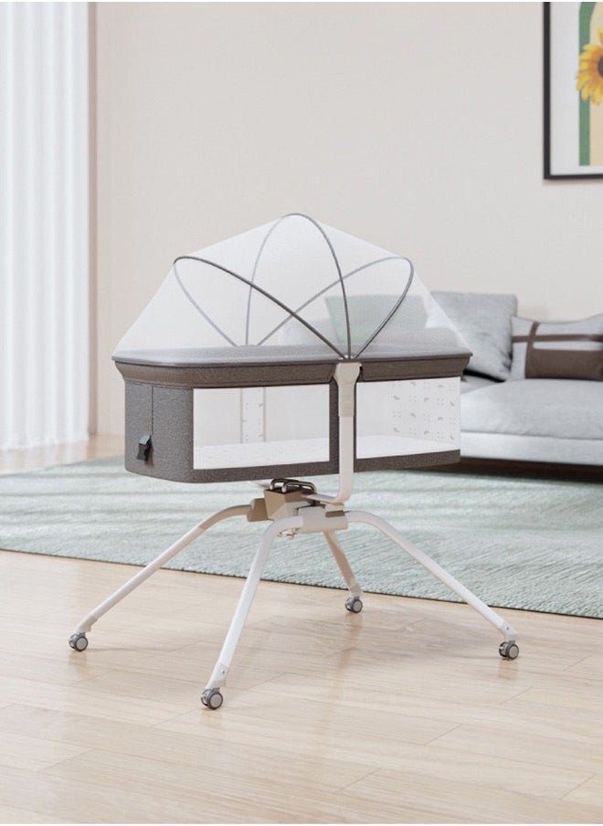 Soft Touch Baby Cot Baby Swing Bed Toddler Bassinet Foldable Baby Cradle for 0-18 Months  - Image 1