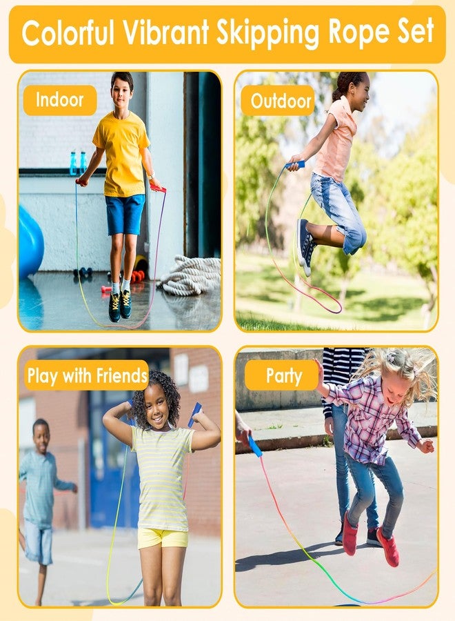 Erinnmy 10 Pcs Jump Rope for Kids, 7.2Ft Adjustable Jumping Ropes, Skipping Ropes with Plastic Handles, Rainbow Jump Rope for Boys Girls Outdoor Fun Activity Party Favors - Image 5