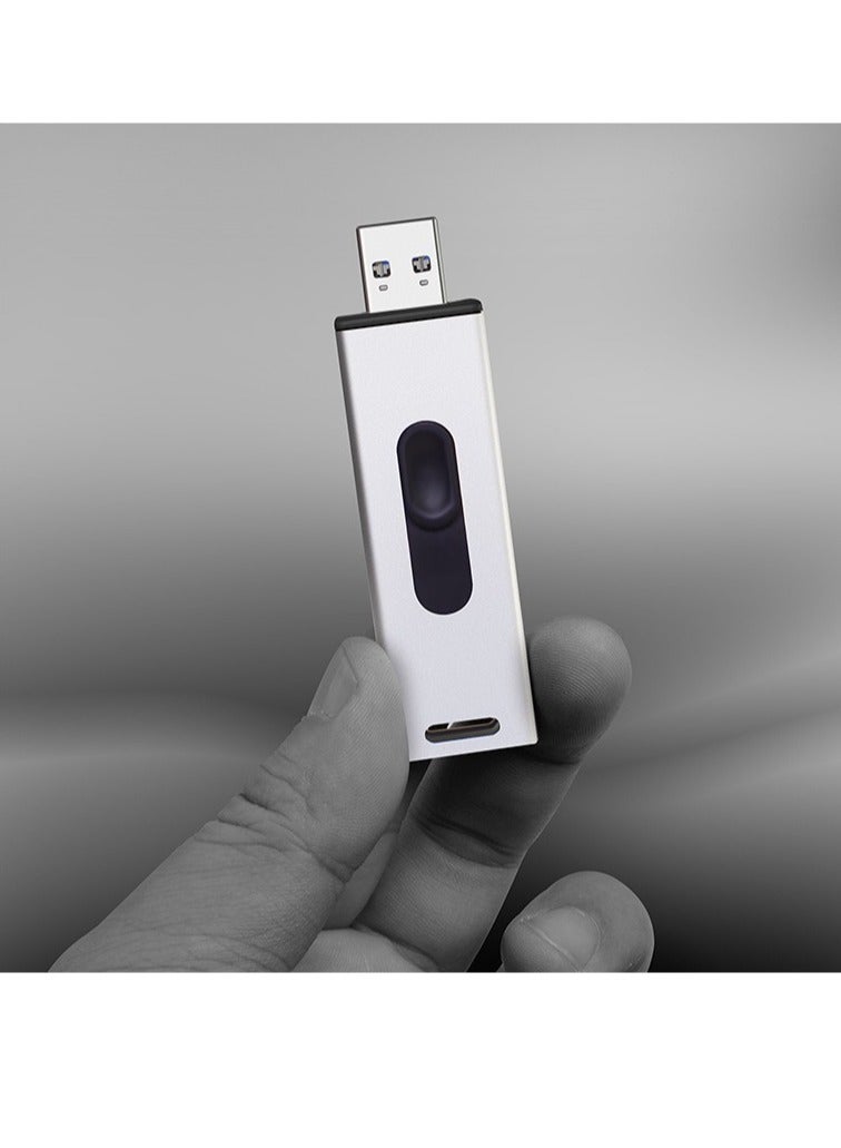 USB Flash Drive, Waterproof High Speed USB Metal Thumb Drive, Lightweight And Portable Fast Data Transfer Solid State Flash Drive For Computer Laptop, (1pc, White, 512GB) - Image 3