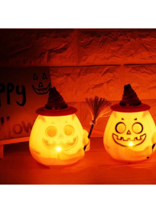 Loquat Pumpkin Ghost Sound LED Light  Decoration Prop Orange/Purple/Black 14.5x11cm - Image 3