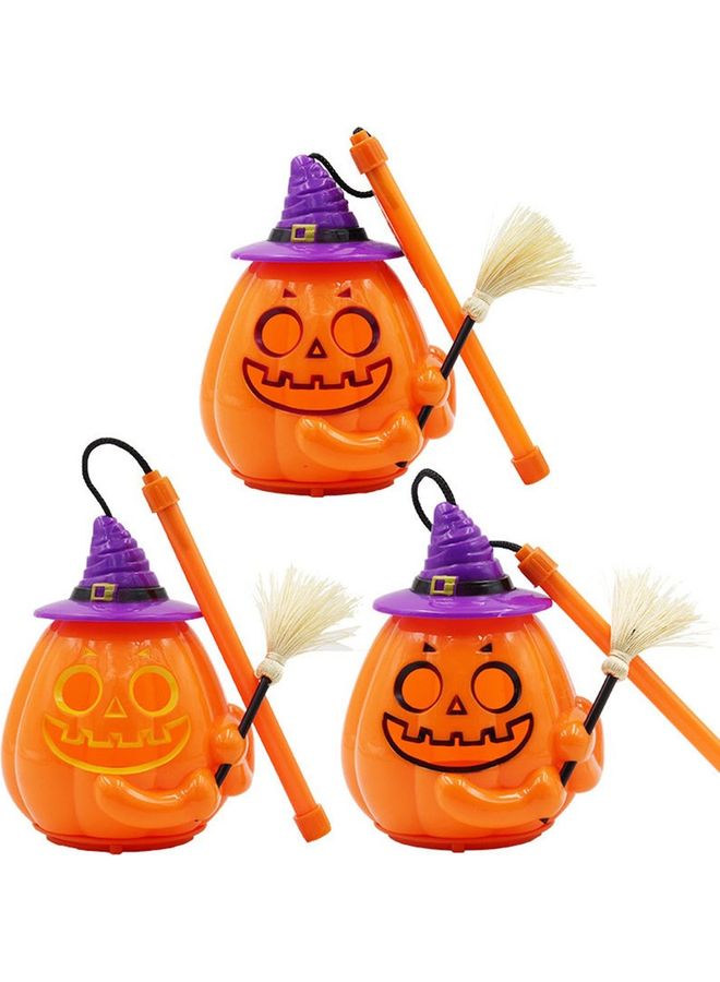 Loquat Pumpkin Ghost Sound LED Light  Decoration Prop Orange/Purple/Black 14.5x11cm - Image 4