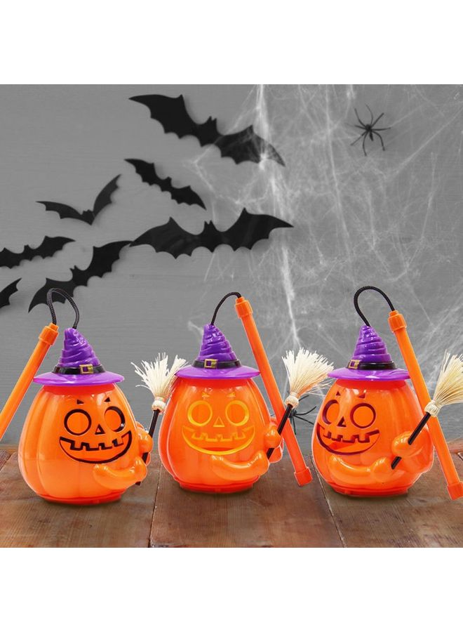 Loquat Pumpkin Ghost Sound LED Light  Decoration Prop Orange/Purple/Black 14.5x11cm - Image 5