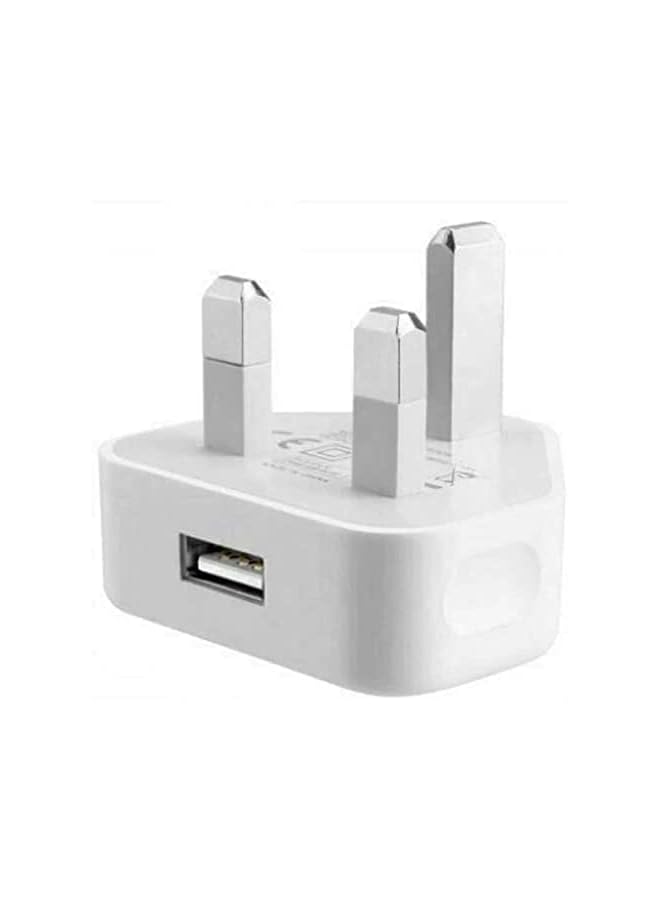 PROMASS UK Plug 3-Pin adapter charger USB Ports [White]  - Image 1
