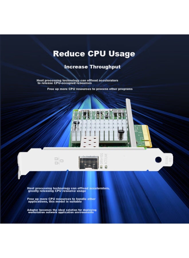 Eb-link Intel 82599 Chip Pci-e X8 10g Gigabit Single-port Fiber Optic Network Card X520-sr1 With Sfp+ Multi-mode Optical Module, Server Network Adapter - Image 4