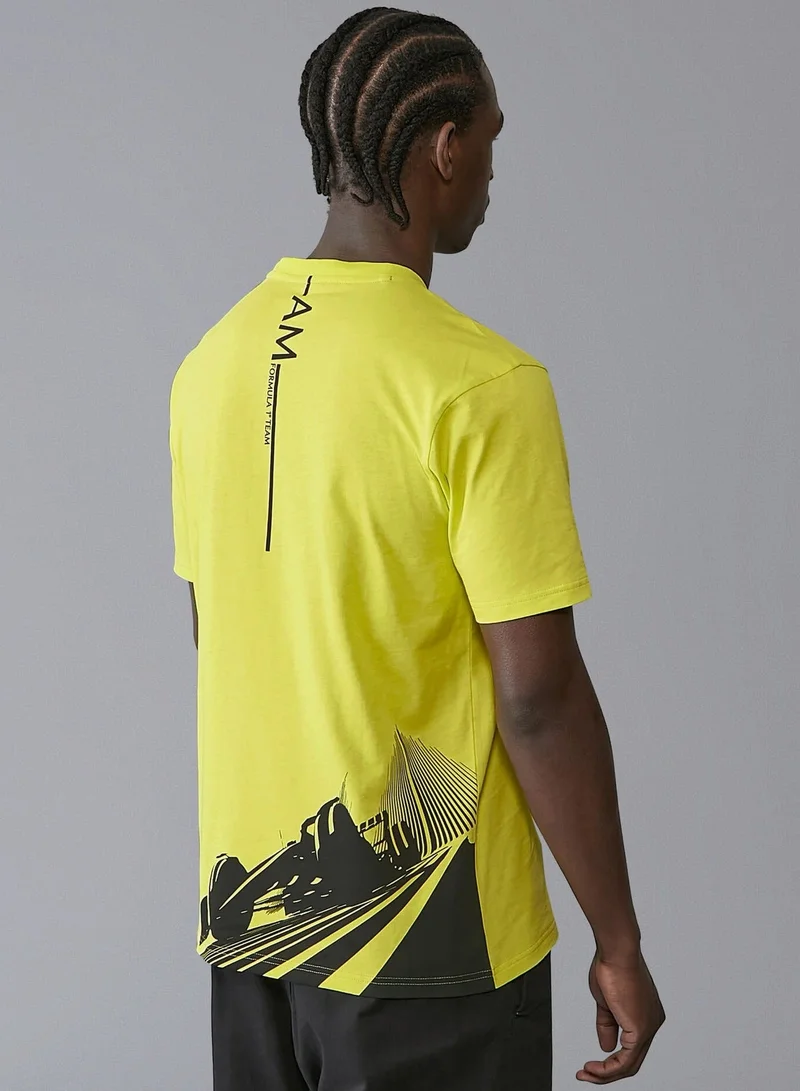 Aston Martin  Aston Martin Aramco F1 Men's Lifestyle Printed T-shirt for Men | Best Price UAE