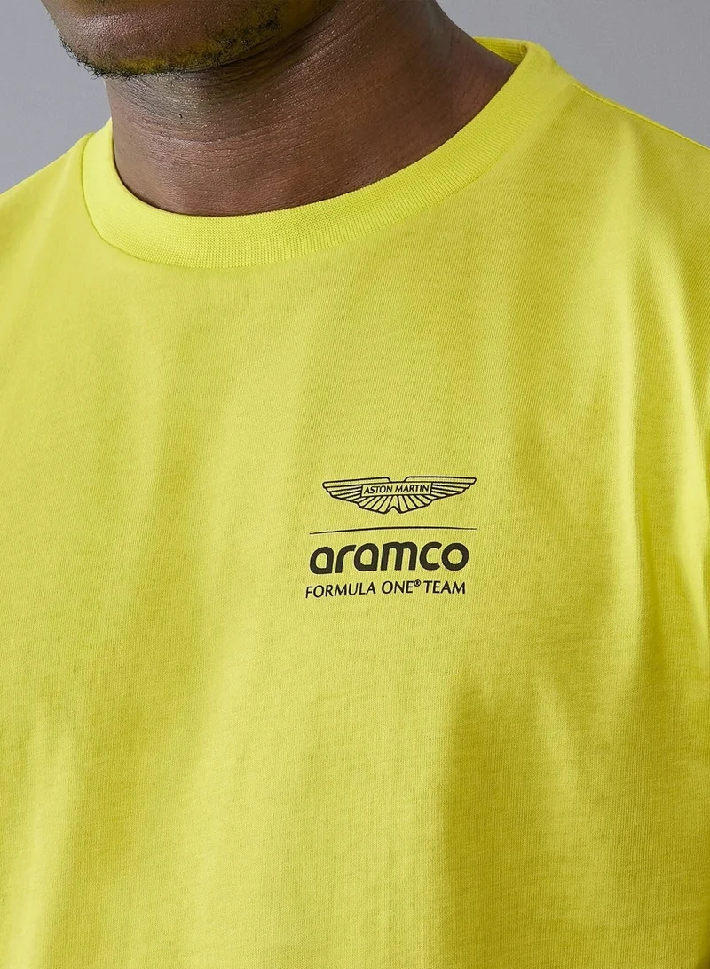 Aston Martin  Aston Martin Aramco F1 Men's Lifestyle Printed T-shirt for Men | Best Price UAE