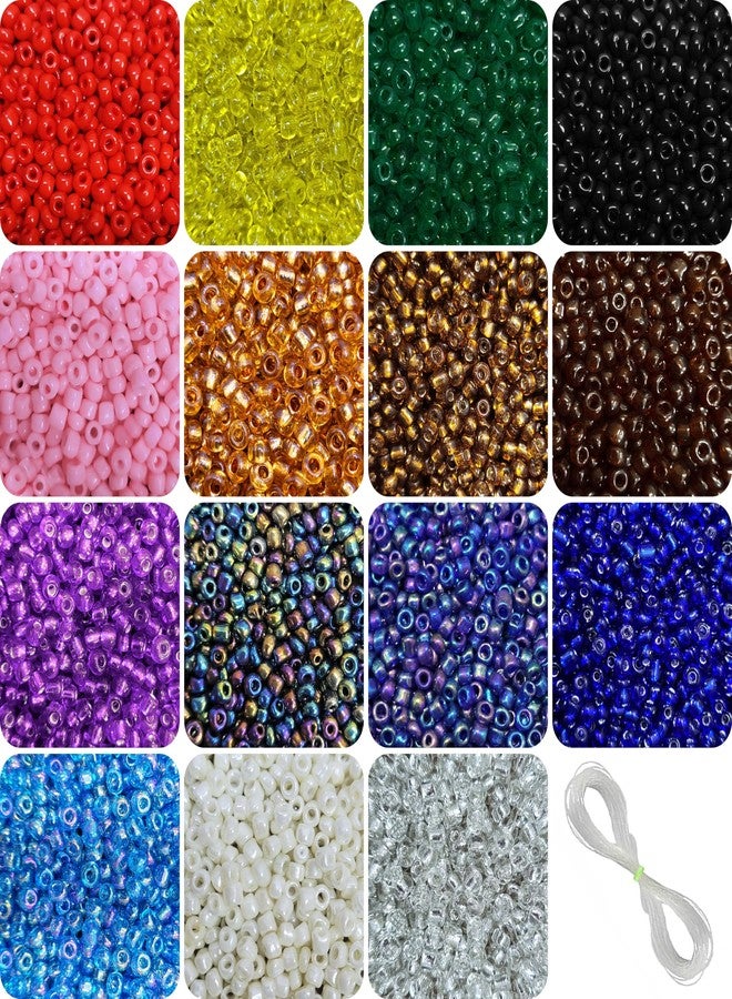 إنديكونب مجموعة خرز إنديكونب 7500 متعددة الألوان - مقاس 8/0 (حجم الخرزة 3 مم)، تشكيلة زاهية، 15 لونًا، خرز زجاجي صغير - Image 1