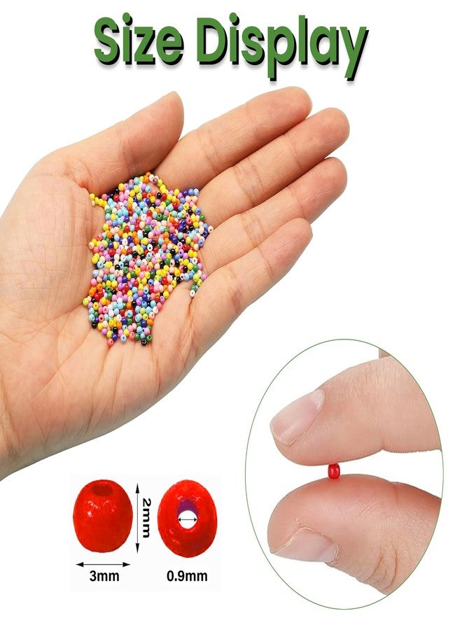إنديكونب مجموعة خرز إنديكونب 7500 متعددة الألوان - مقاس 8/0 (حجم الخرزة 3 مم)، تشكيلة زاهية، 15 لونًا، خرز زجاجي صغير - Image 2