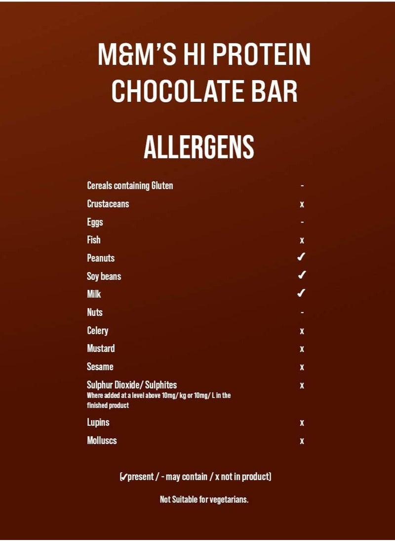 M&M'S - M&M'S Hi Protein Bar Chocolate 12-Pack - Image 1