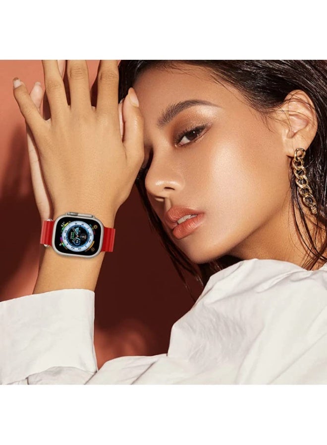 MUNTAQI حزام ساعة ذكية ألترا 3 – حزام بديل متوافق مع سلسلة T1000 ألترا، حزام رياضي سيليكون قابل للتعديل للرجال والنساء، حزام ساعة ناعم وقابل للتنفس، سوار متين ومريح - Image 4