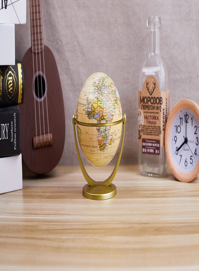 Annova Mini Antique Globe 4-inch / 10 cm - Swivels in All Directions Educational, Decorative, Unique, Small World, Desktop, Vintage (Mini Globe 4") - Image 2
