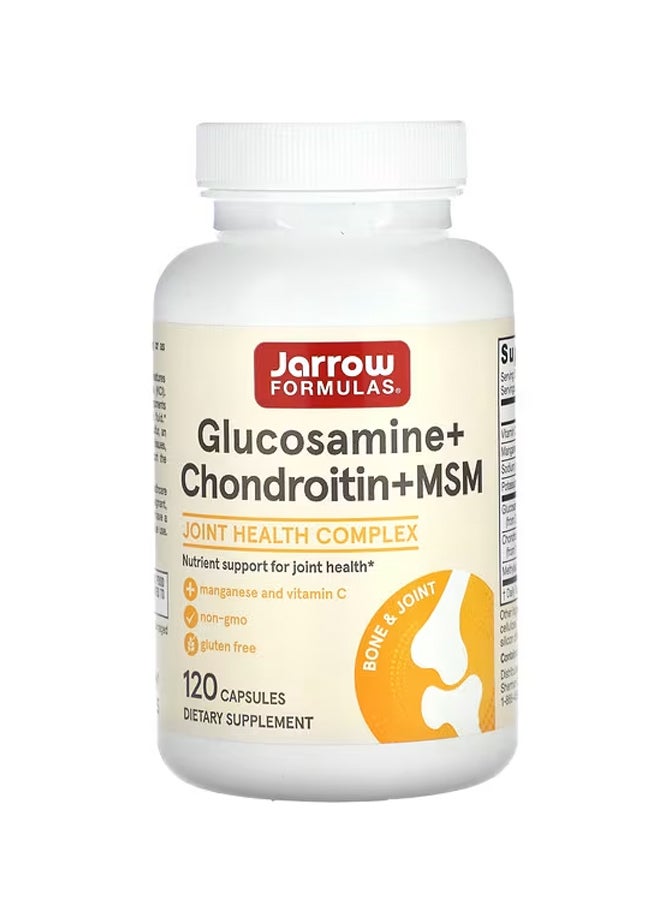 jarrow formulas Glucosamine + Chondroitin + MSM 120 Capsules