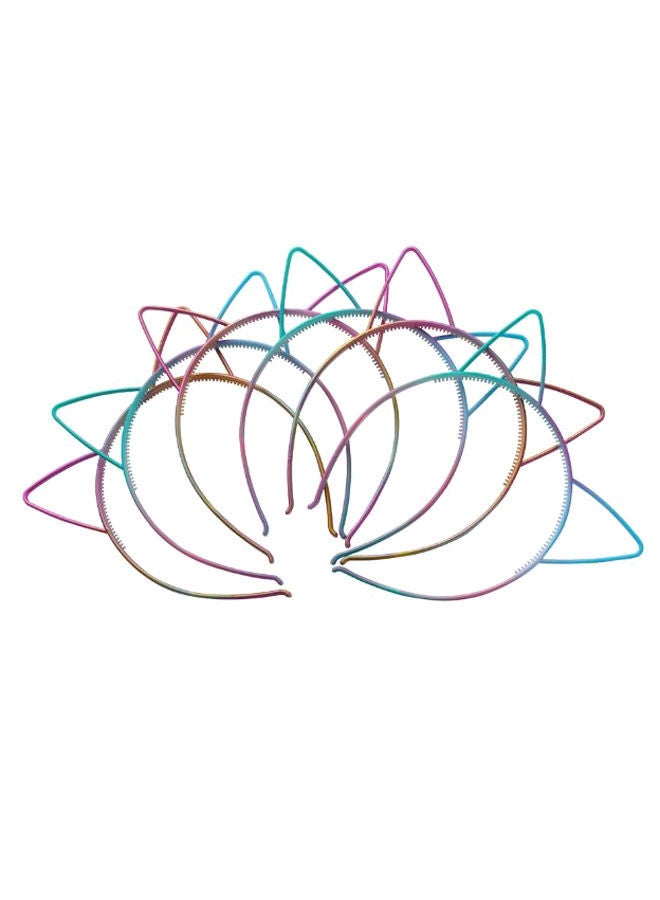 NIBEMINENT 6-Piece Cat Ear Design Hair Band Set Multicolour One Size