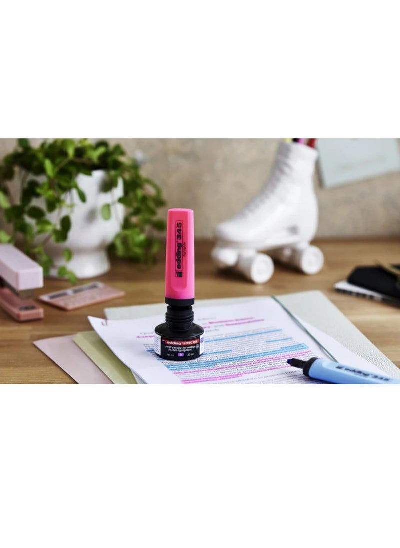 Edding - Edding 345 Highlighter Pen - Pack of 6 - 2-5mm Chisel Tip - Ideal for bright markings and highlighting text and notes - Image 1