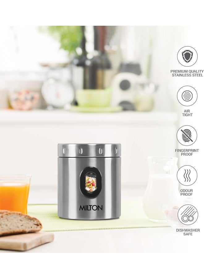 MILTON Steel Crispy 200 Storage Jar, 250 ml, Silver - Image 3