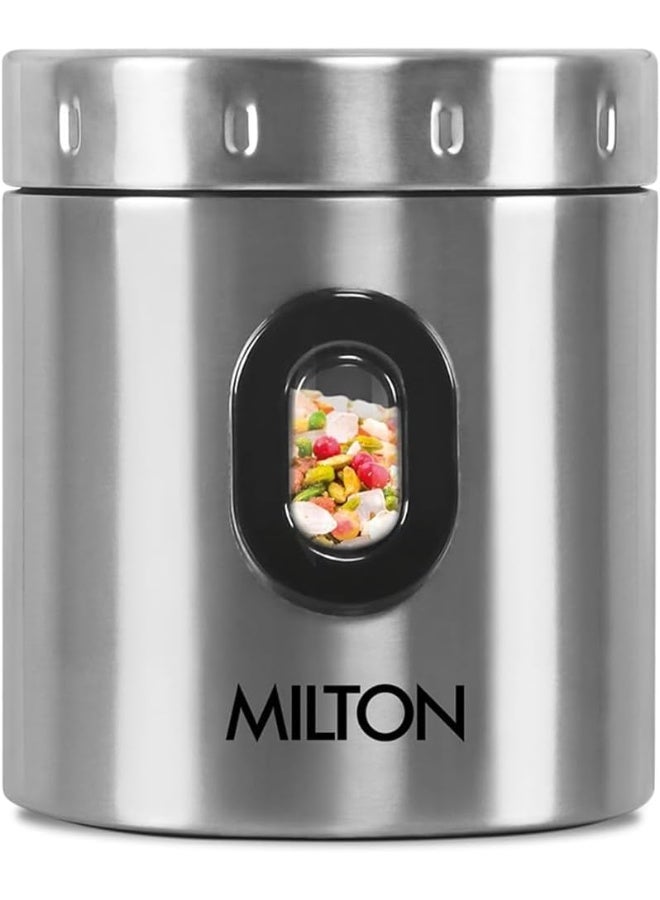 MILTON Steel Crispy 200 Storage Jar, 250 ml, Silver - Image 1