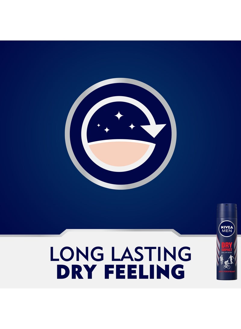 Nivea Antiperspirant Spray Dry Impact Pack of 3  - Image 4