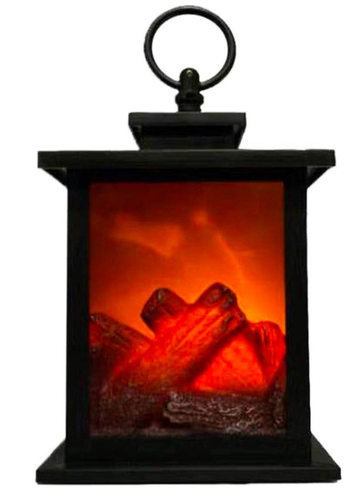 Orleans Cloud - Solar Fireplace Wind Lamp | 3D Simulation Flame Lantern | Hand-Painted IP65 Waterproof Fireplace Lantern for Lawn, Passage, Courtyard & Driveway - Image 1