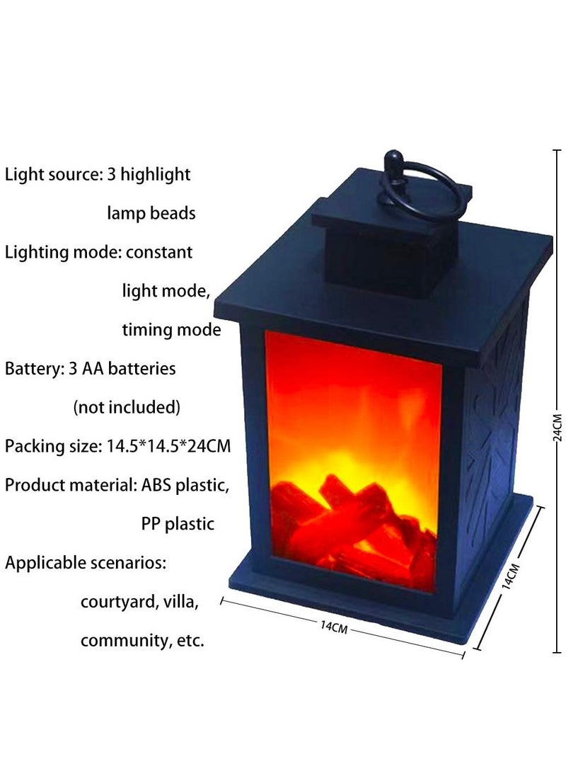 Orleans Cloud - Solar Fireplace Wind Lamp | 3D Simulation Flame Lantern | Hand-Painted IP65 Waterproof Fireplace Lantern for Lawn, Passage, Courtyard & Driveway - Image 1