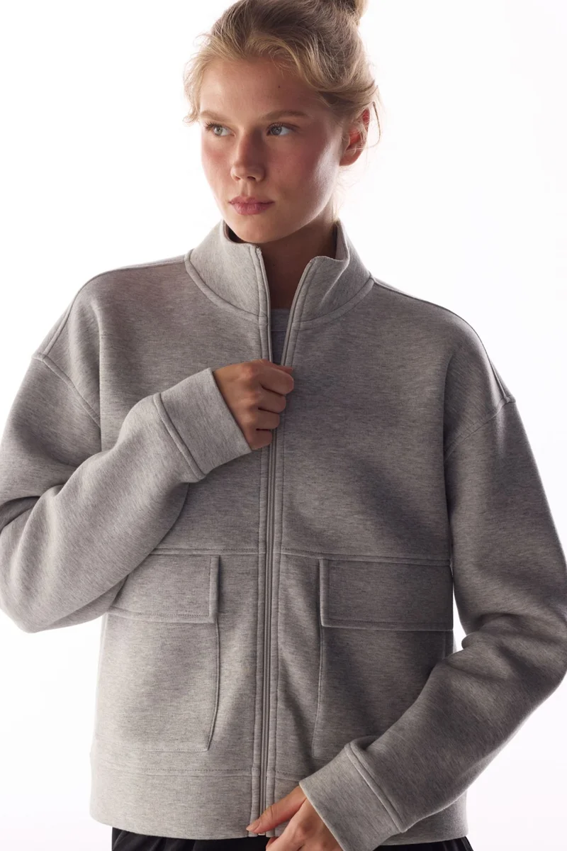 Penti PENTI Mel Pocket Detail Scuba Long Sleeve Jacket