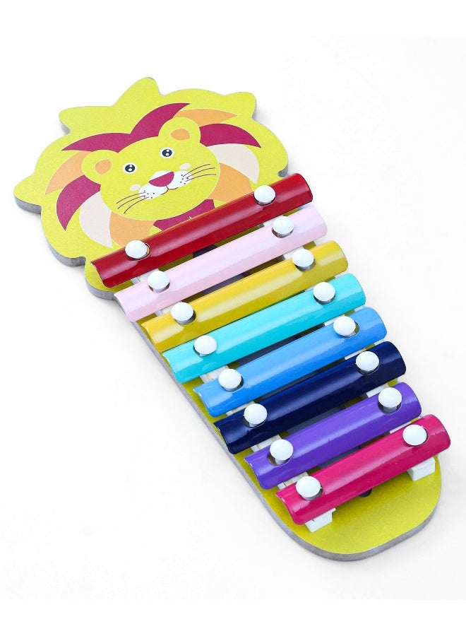 PlayNation Montessori Wooden Lion Xylophone for Kids, Non-Toxic Multicolor Musical Toy, Motor Skills Development, 12M+ - Image 2