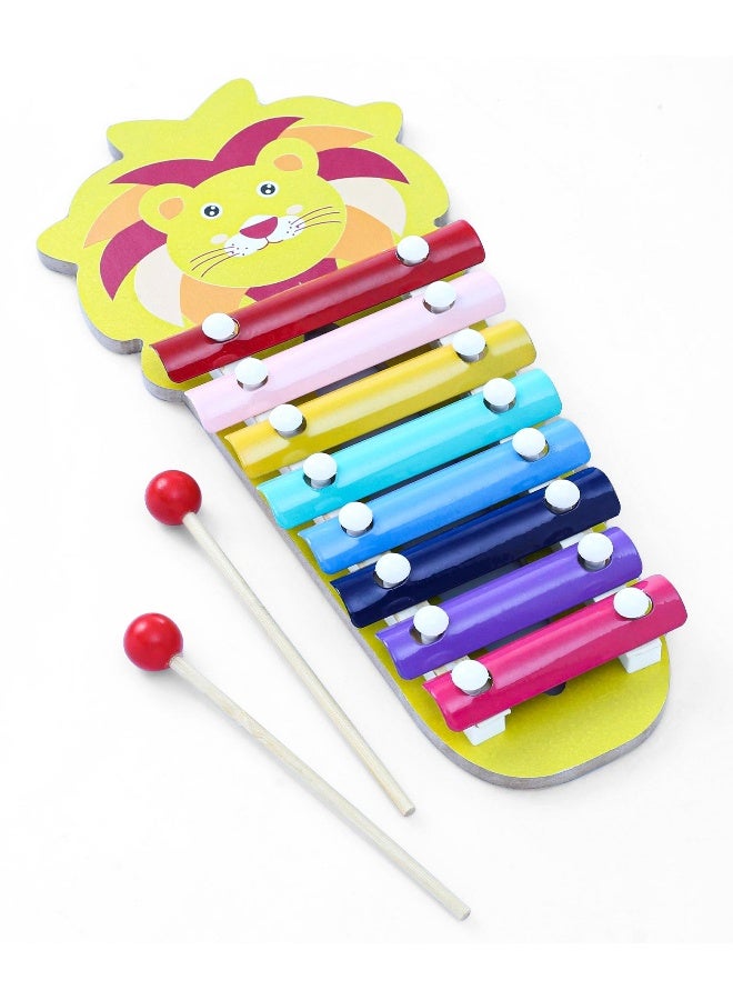 PlayNation Montessori Wooden Lion Xylophone for Kids, Non-Toxic Multicolor Musical Toy, Motor Skills Development, 12M+ - Image 1