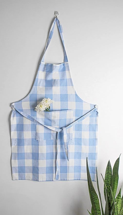 Satishve Cotton Kitchen Apron With Adjustable Neck Strap And Ties With Centre Pocket with Strong and durable Cotton - Image 2
