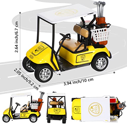 Jerify Mini Golf Cart Model Toy Metal Pull Back Action Cart 136 Scale Golfcart Pullback Vehicle Toys for Golf Party Birthday Decor Dollhouse Cake Toppers 39 Inch4 Pcs - Image 5