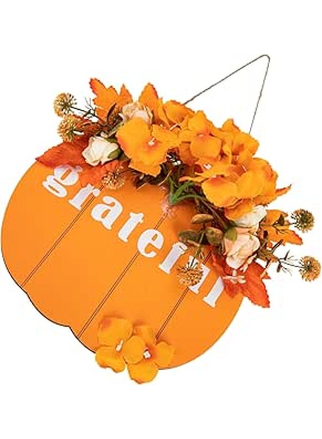 Artificial Hydrangea Garland Wreath Fall Thanksgiving Decor Non Wilting Door Wall Hanging - Image 1