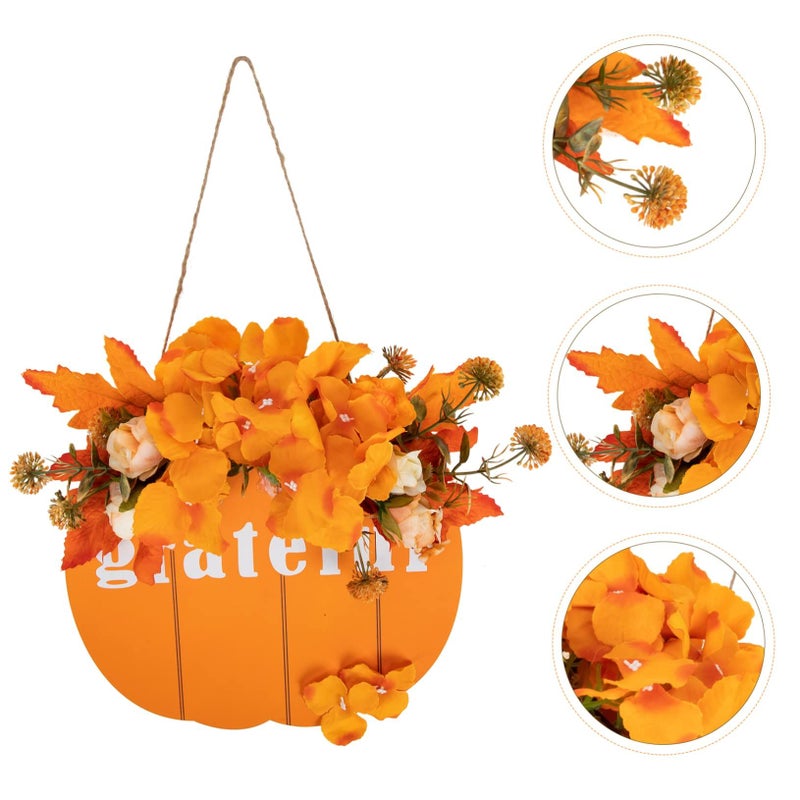 Artificial Hydrangea Garland Wreath Fall Thanksgiving Decor Non Wilting Door Wall Hanging - Image 4