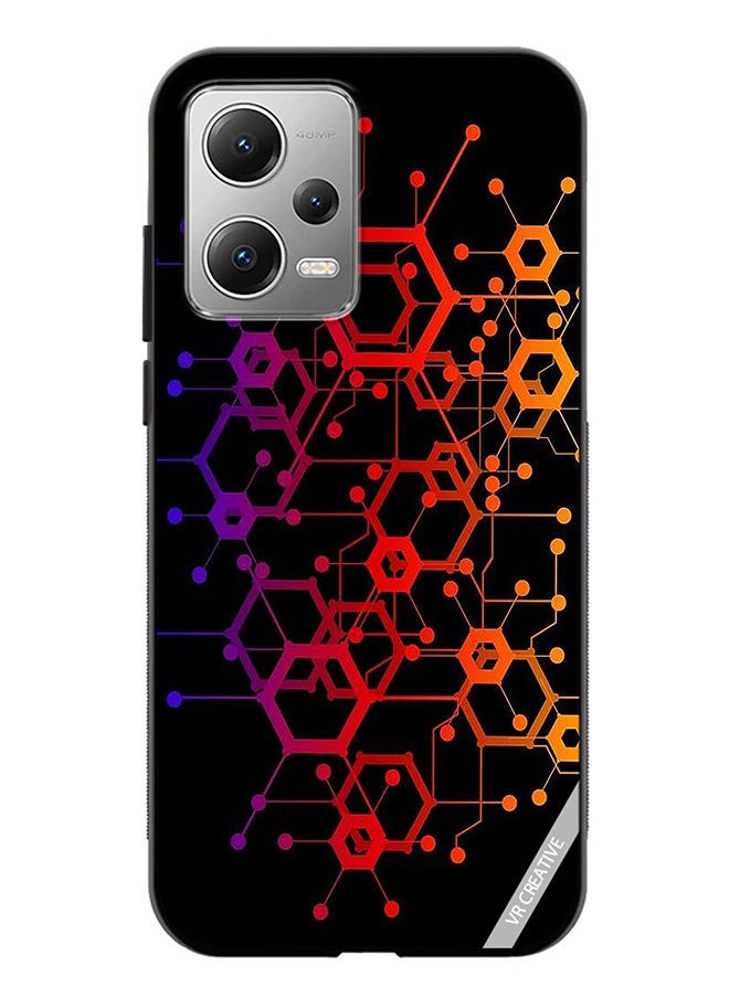 Protective Case Cover For Xiaomi Redmi Note 12 Abstract Circuit Board Design Multicolour