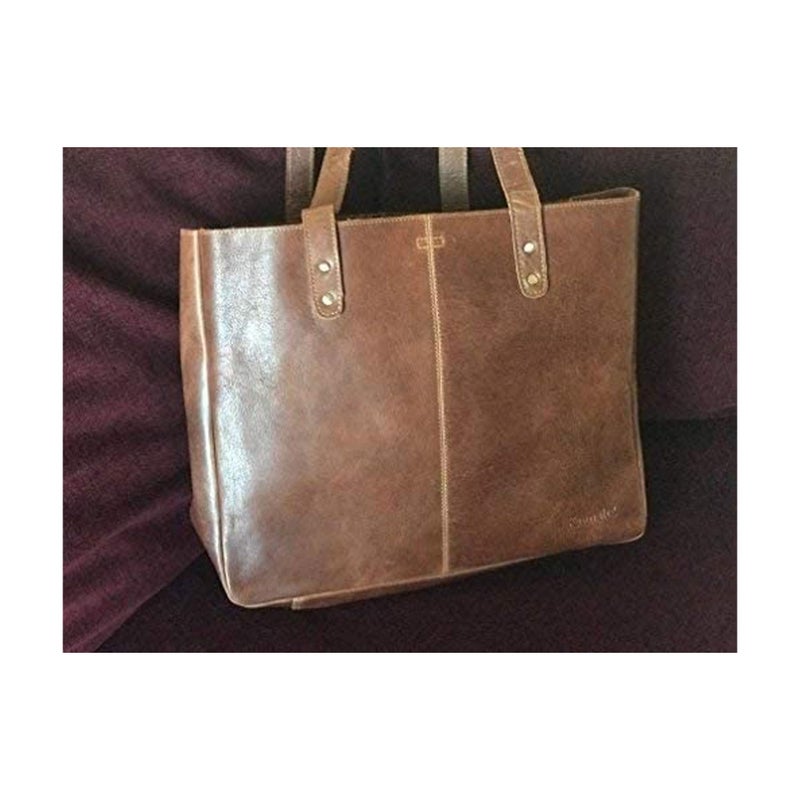 KomalC Leather Tote Bag for Women Purse Satchel Travel Bag shopping Carry Messenger Multipurpose Handbag - Image 5