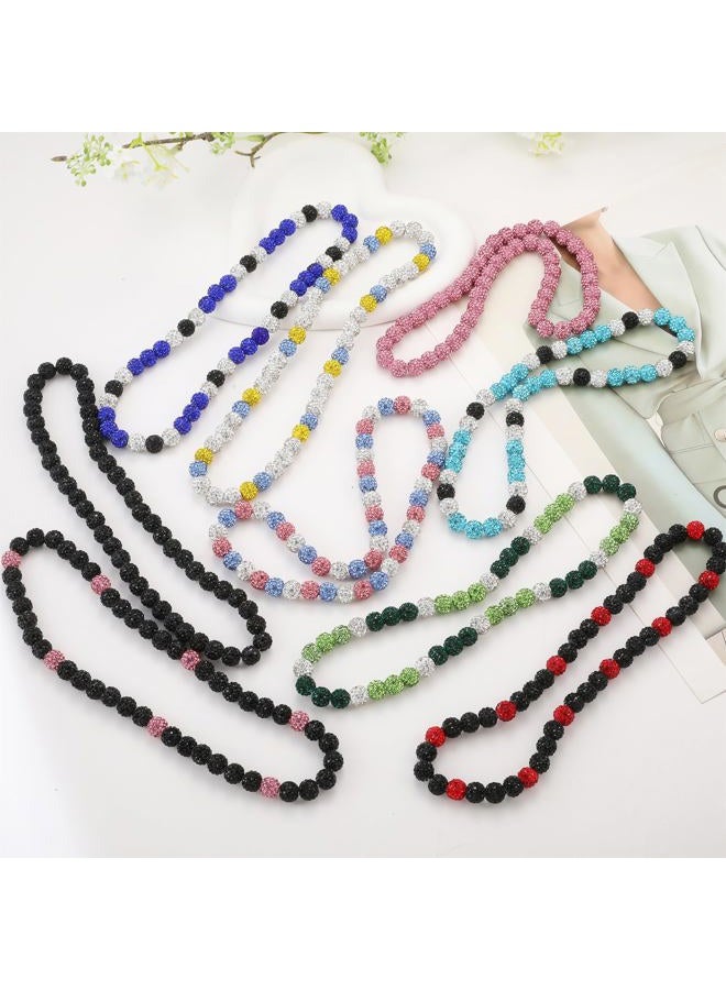 SKQIR Baseball Beaded Necklace for Men Bling Rhinestone Baseball Drip Accessories for Men Sparkly Diamond Ice Collection Baseball Chain Necklace Gifts for Baseball Player Team Lovers, Rhinestone - Image 5