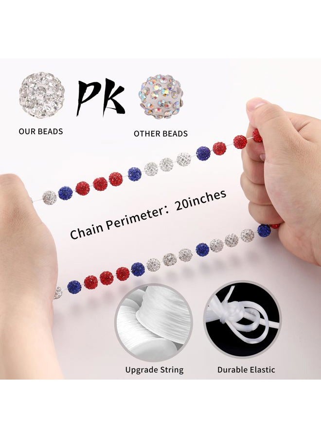 SKQIR Baseball Beaded Necklace for Men Bling Rhinestone Baseball Drip Accessories for Men Sparkly Diamond Ice Collection Baseball Chain Necklace Gifts for Baseball Player Team Lovers, Rhinestone - Image 4