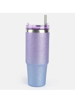 Generic 30 oz Stainless Steel Shiny Thermal Water Bottle , Portable And Durable Insulated Tumbler Cup With Lid And Straw Perfect For Car, Home, Office, And Travel  - Image 2