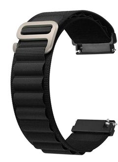 20mm Stretch Nylon Metal Alpine Loop Woven Strap For Samsung Active 2 44mm / Galaxy Watch 3 41mm - Green