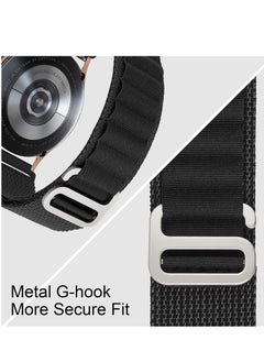 Generic 20mm Stretch Nylon Metal Alpine Loop Woven Strap For Samsung Active 2 44mm / Galaxy Watch 3 41mm - Green  - Image 4