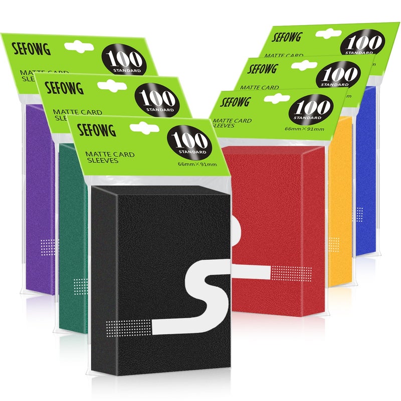 SEFOWG 600 PCS Card Sleeves for MTG, TCG, 6 Colors Matte Card Sleeves Magic, Magic Card Sleeve, Card Protectors for MTG, TCG, Baseball, Trading, Game Cards - Image 1