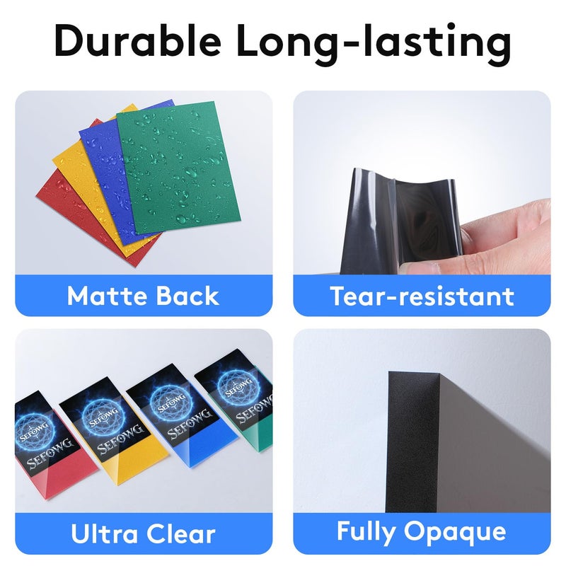 SEFOWG 600 PCS Card Sleeves for MTG, TCG, 6 Colors Matte Card Sleeves Magic, Magic Card Sleeve, Card Protectors for MTG, TCG, Baseball, Trading, Game Cards - Image 2