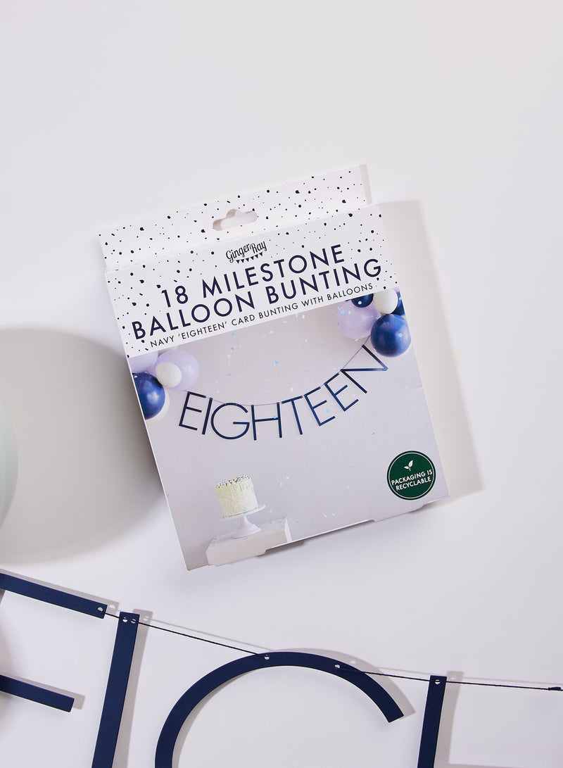 جينجر راي بالونات زينة - ثمانية عشر - أزرق - Image 3